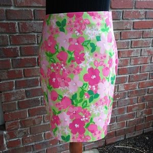 Logic floral pink pencil skirt
